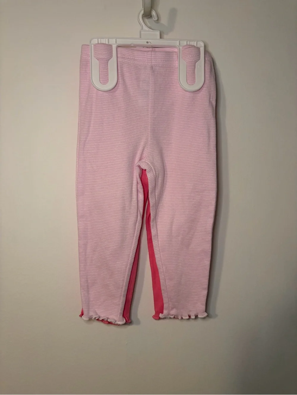 Carter's Pink Ruffle-Trim Girls' Knit Leggings ( 2 Pack)